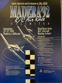 1992 Madera ´92 R/C Air Race Unlimited Original Ad
