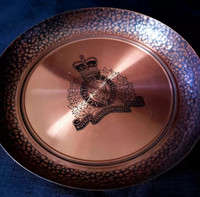 Vintage Solid Copper Wall Tray RCMP
