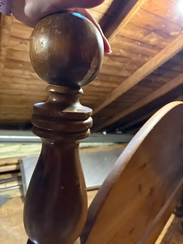 queen cannonball bedframe in Beds & Mattresses in Kingston - Image 4