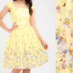 New Lady Mara yellow butterfly swing dress with belt size m, View more