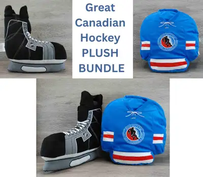 Hockey Plush BUNDLE - Skate & Sweater COMBO - Licenced NEW, View more