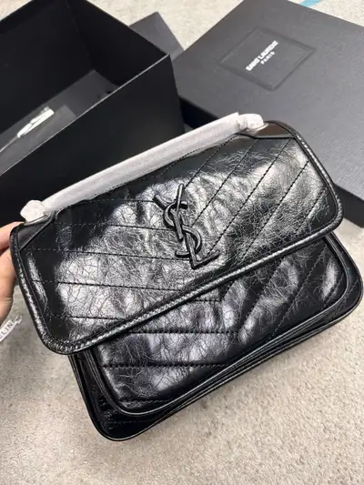 New YSL Medium NiKi Quilted Leather Shoulder Bag Purse, View more