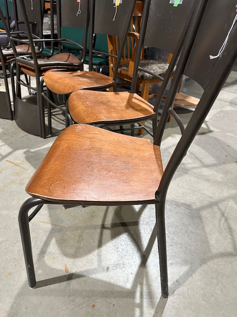 Metal and wood wipeable chairs ( x8),very sturdy in Chairs & Recliners in Kitchener / Waterloo