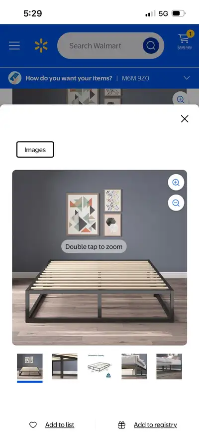 New Zinus Joseph King 10 inch Heavy Duty Metal  Bed Frame, , View more