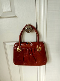 Ladies Genuine Leather Handheld Handbag 10.5" x 7.5"