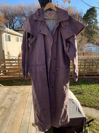 Australian Outback Collection long cotton Duster coat M purple