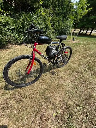 4-stroke , pull start , Uses straight gas so no mixing , Auto clutch … just twist the throttle and g...