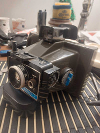 Vintage camera for display.