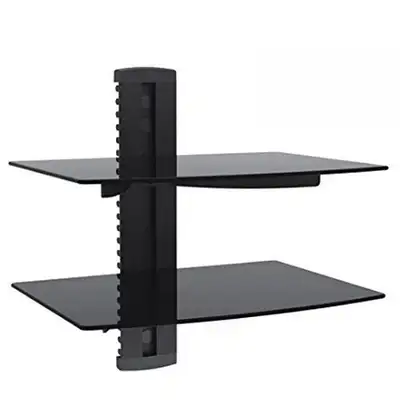 Digi Parts 80-036 Wall Mounted 2-Shelf Dual-Layer AV Shelf, View more