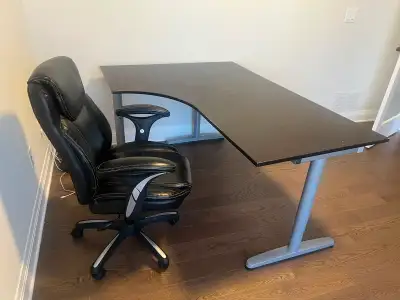 Executive Desk & Leather Chair Set, View more