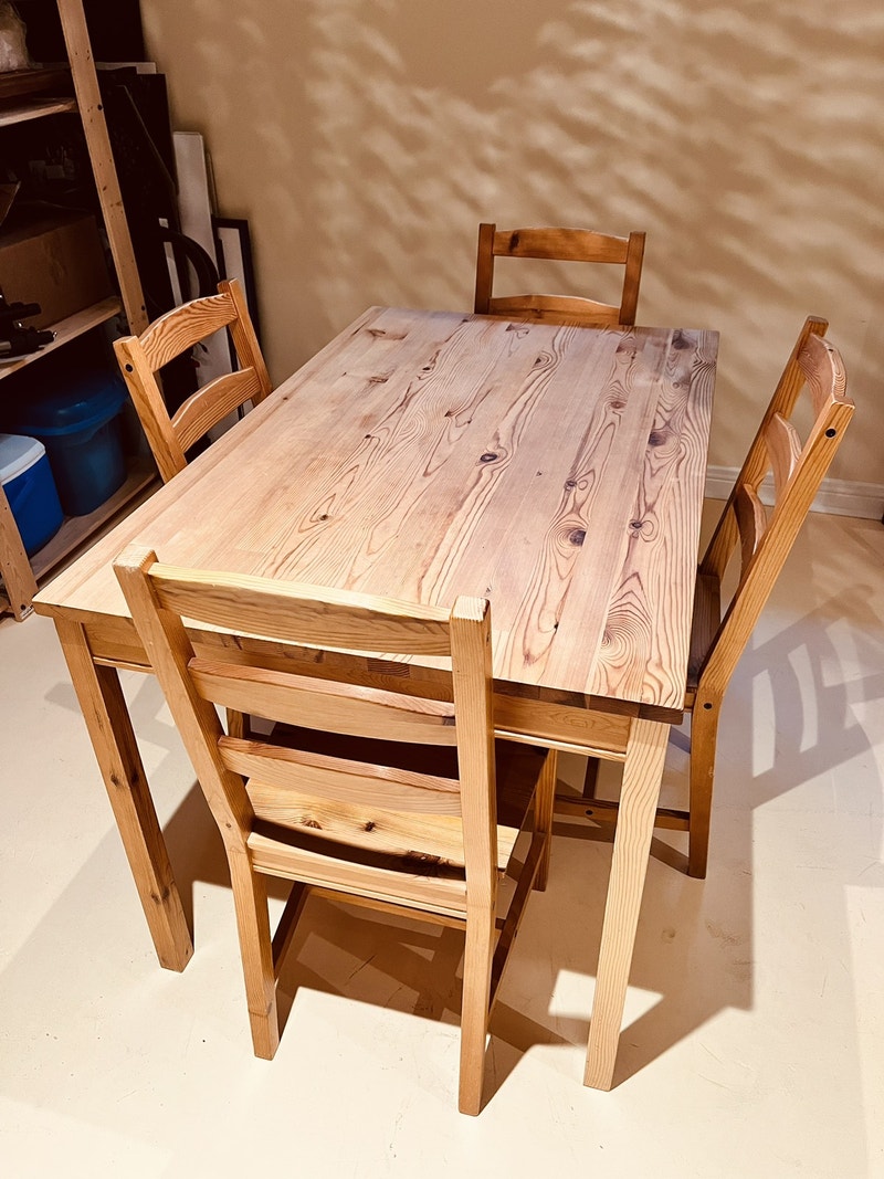 IKEA JOKKMOKK Solid Pine Dining Table w/ Four Chairs Dining Tables