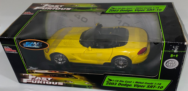 ERTL Racing Champions 1/18 Fast & Furious Dodge Viper SRT-10 in Arts & Collectibles in Mississauga / Peel Region