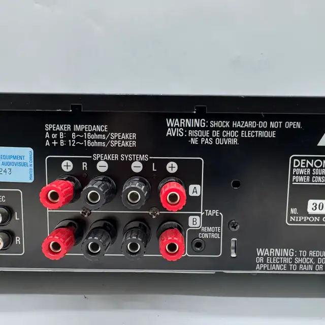Denon DRA-345R Receiver Amplifier: Phono/Tape/Radio/AUX Tested!  in Stereo Systems & Home Theatre in City of Toronto - Image 9