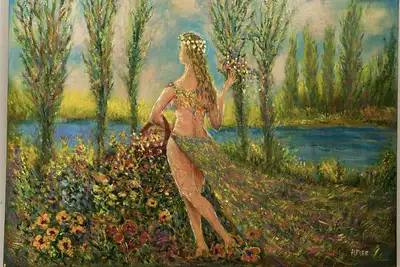 Local artist Original painting on canvas unframed