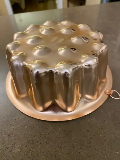 Vintage Jello Mold Baking Pan Bundt Gelatin 7”x 2.5” Tall Copper628637315050271226