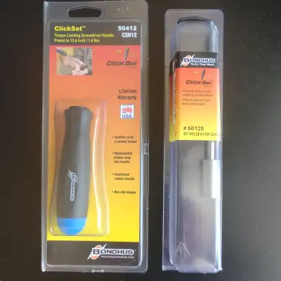 Bondhus ClickSet Screwdriver Handle & 1/4" Bits Blade- NEW, View more