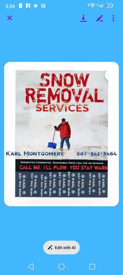 Snow removal, View more