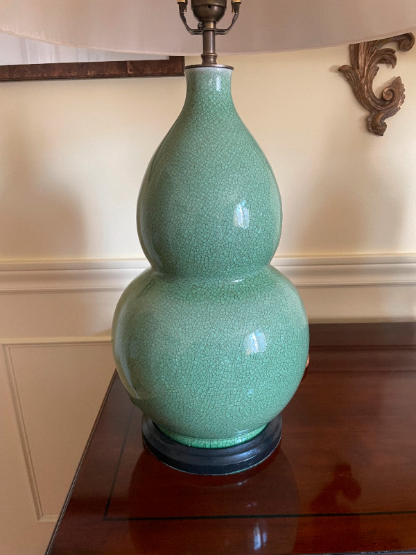 19th century Chinese Celadon lamps in Indoor Lighting & Fans in Hamilton - Image 2