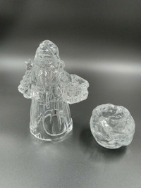 Crystal candle holders pair