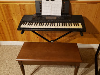 Yamaha PSR 420 Keyboard with stand, bench and music stand $150
