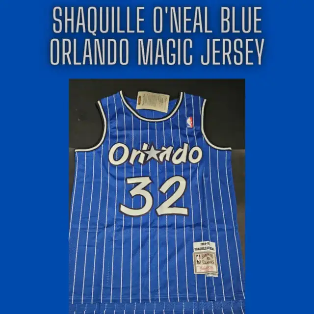 Shaquille O'Neal Orlando Magic Blue Jersey Medium & Large63611958605699120