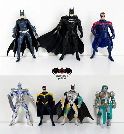 Vintage Kenner Batman & Robin action figure lot, View more