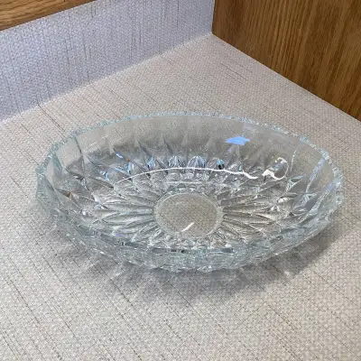 Vintage Oval Crystal Serving Bowl, View more