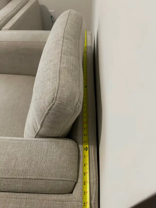 Structube matching “Derby” couch and armchair in Sand. in Couches & Futons in City of Toronto - Image 9