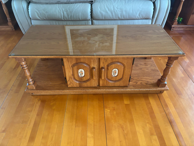 Table basse en chêne et deux petites dans Tables basses  à Laval/Rive Nord
