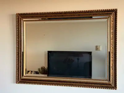 Elegant Gold & Black Ornate Wall Mirror, View more