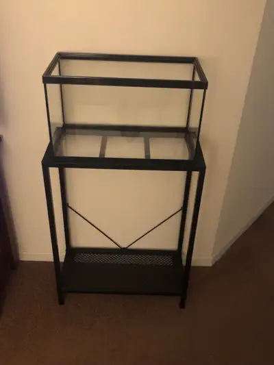 10 gallon aquarium and stand, View more
