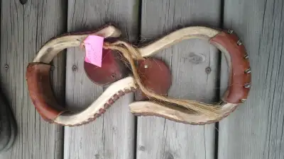 Rawhide covered western stirrups, View more