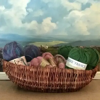 Handcrafted Willow and Twig Oval Basket, View more