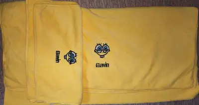 NEW Custom 2 Yellow Sponge Bob "Gavin"  Soft Plush Blankets