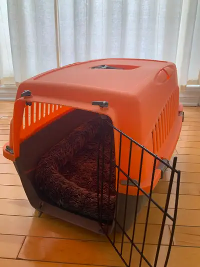 Cage de transport pour chat (taille moyenne). Dimensions : 35 cm (L) × 35 cm (H) × 55 cm (P) Propre...