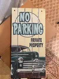 Replica vintage auto sign