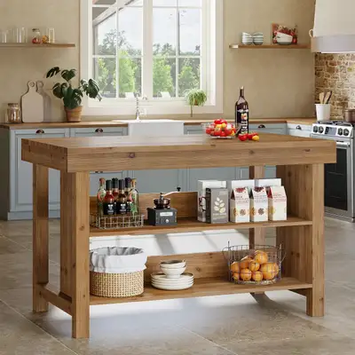 Rustic Wood Kitchen Island New, View more