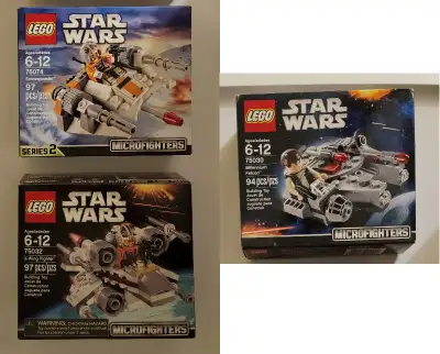 LEGO Star Wars Micro Fighters - New in Sealed Boxes $140 for all 3, or priced separately as below: 7...