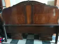 tête de lit double antique en acajou