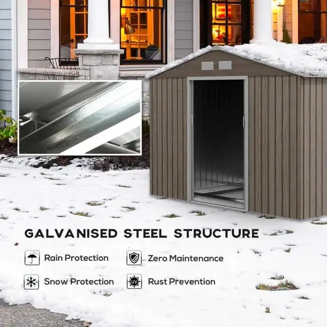 9'×6' Garden Storage Shed w/ Foundation Kit62864361397890121