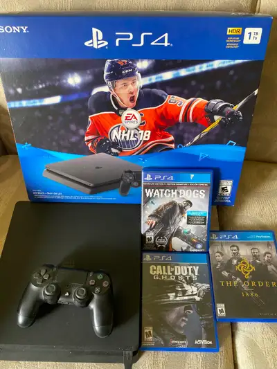 PS4 Playstation 4 Slim gaming console with 1TB storage for sale, View more