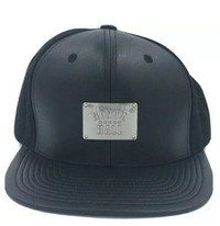 Zumiez Ninth Hall Plaque Faux Leather Black Snapback Hat