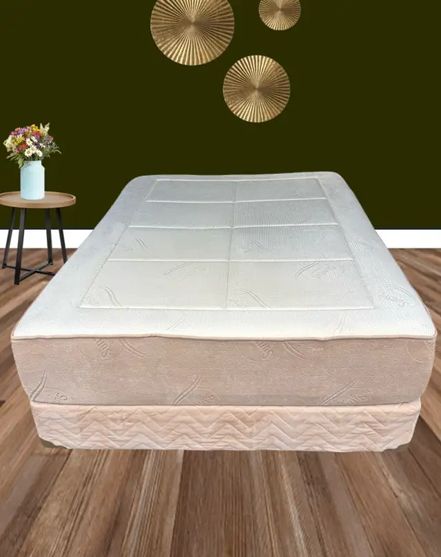 Full, Very Dense Foam Mattress & Box set, USED, steam cleaned63660926953217120