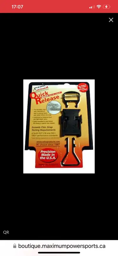 ECHO MOTORCYCLE HELMET QUICK RELEASE CHIN STRAP BLACK BUCKLE * Makes on/off super fast even when wea...