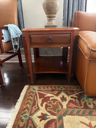 Thomasville Cherry Wood Sofa Side Table , View more