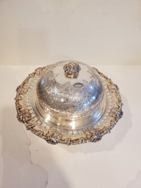 Silver - Serving Tray with Cover - AntiqueTea Set