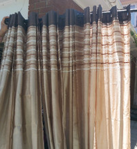 NEW- Pocket rod curtain panels - elegant modern design- 6 pieces