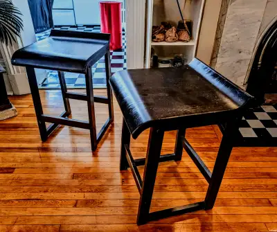 Matching black Stools, View more