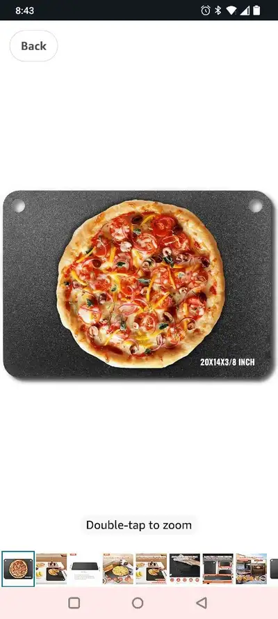 VEVOR Pizza Steel, 20" x 14" x 3/8" Pizza Steel Plate - New, View more