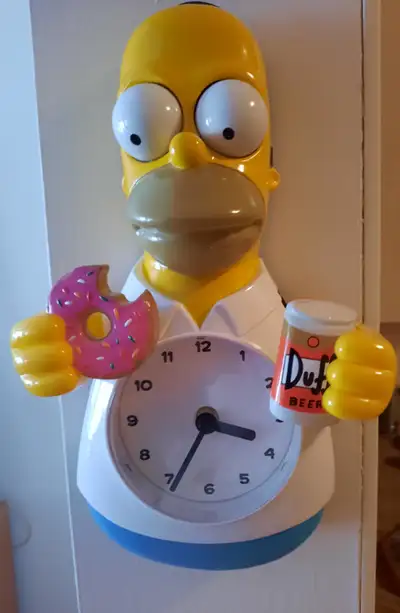 Homer Simpson Motion Wall Clock / Horloge Mural Homer Simpson